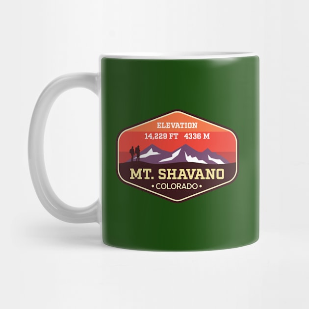Mt Shavano Colorado 14ers Mountain Climbing Badge by TGKelly